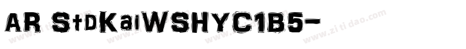AR StdKaiWSHYC1B5字体转换